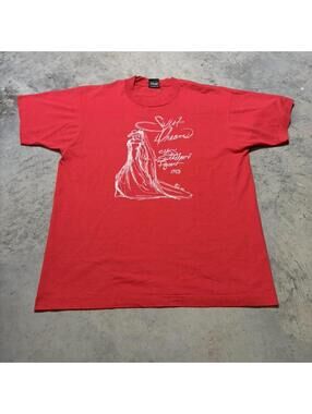 Vintage 90s Cowboy Western 1993 Art Graphic T Shirt USA Made Large Red